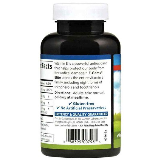 E-Gems Elite 1000 IU Natural Vitamin E, CL